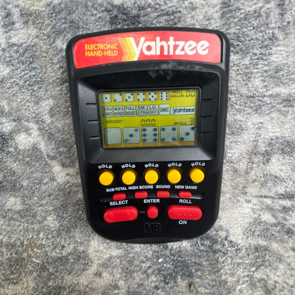 Vintage 1995 Milton Bradley Electronic Handheld Yahtzee Game Model 4511 Tested